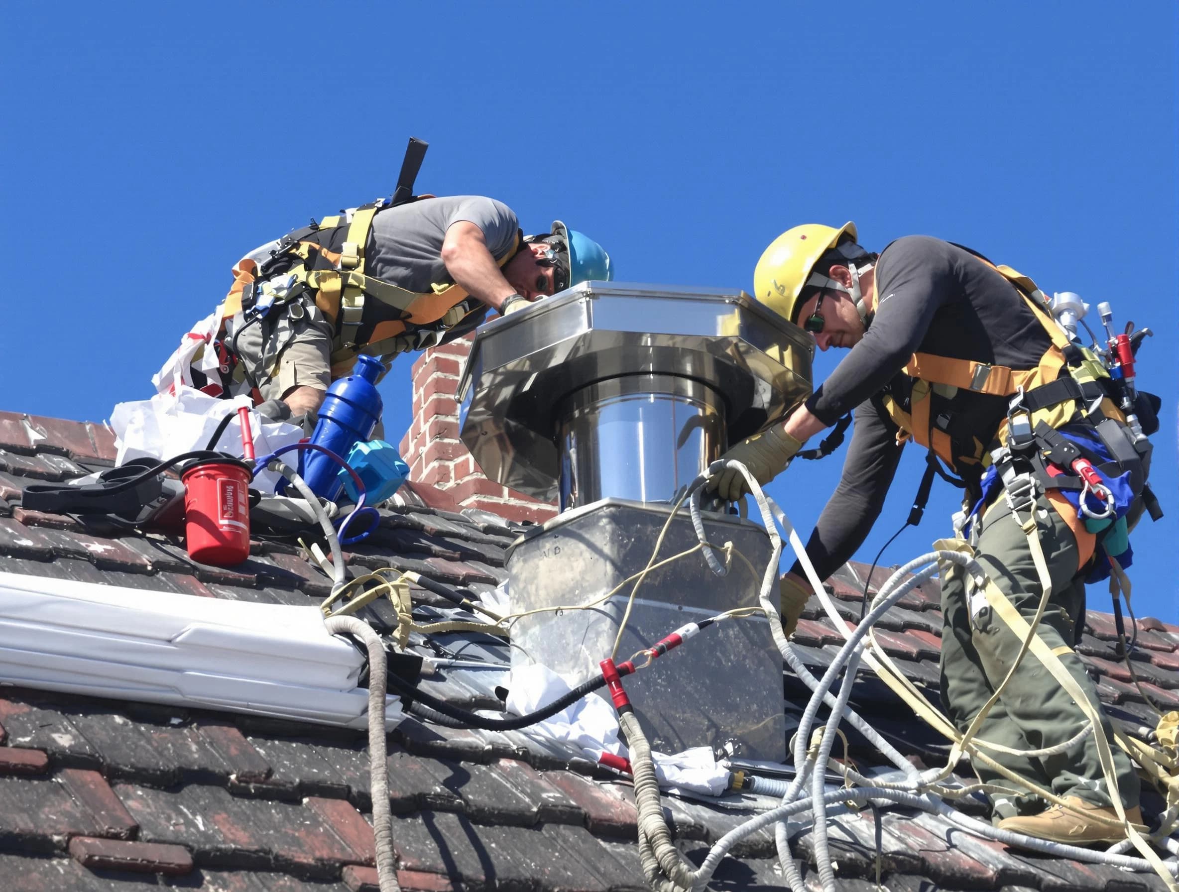 Protective chimney cap installed by Egg Harbor Chimney Sweep in Egg Harbor, NJ