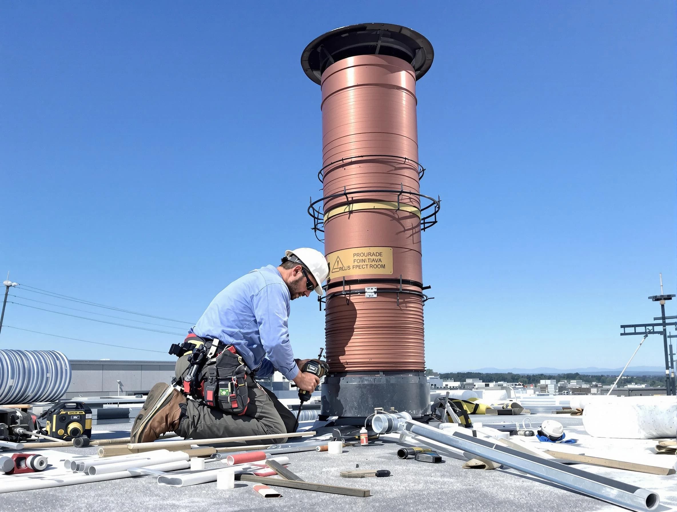 Installed chimney liner by Egg Harbor Chimney Sweep in Egg Harbor, NJ