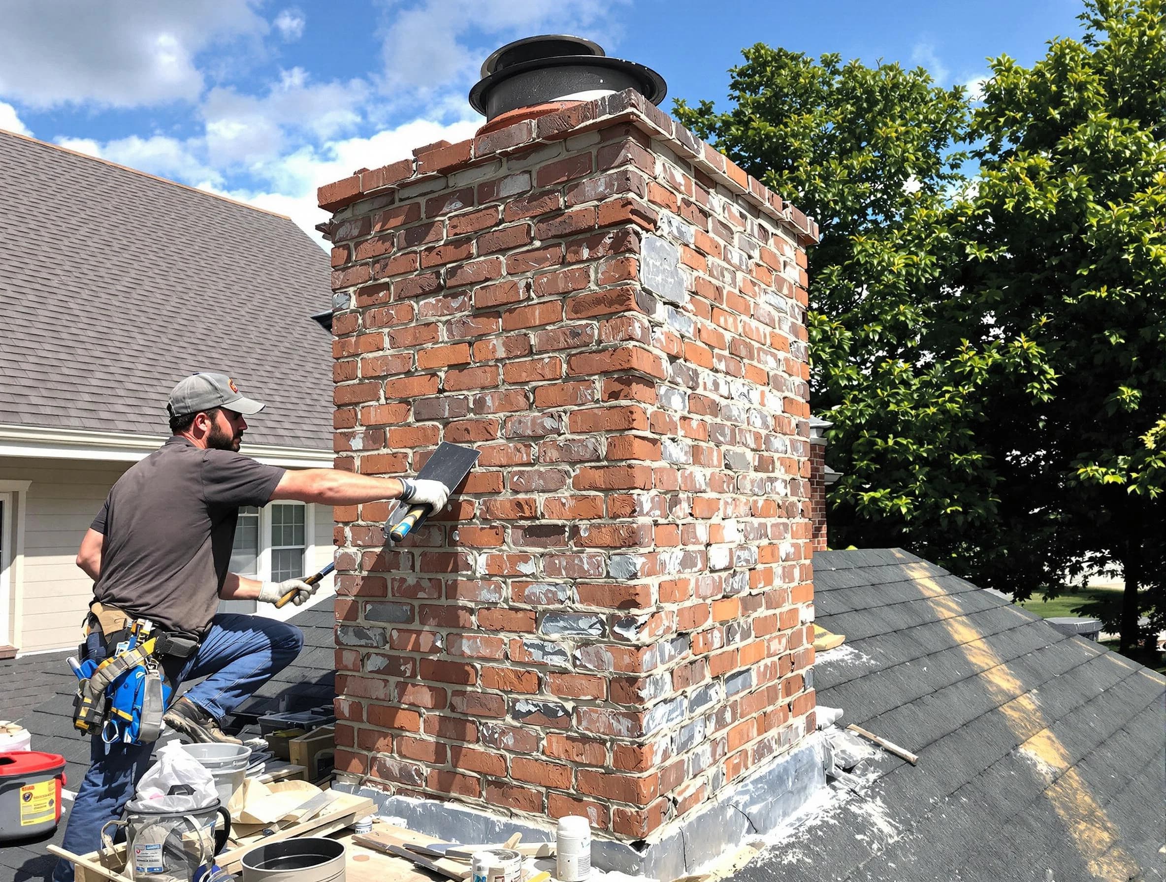 Completed chimney rebuild by Egg Harbor Chimney Sweep in Egg Harbor, NJ