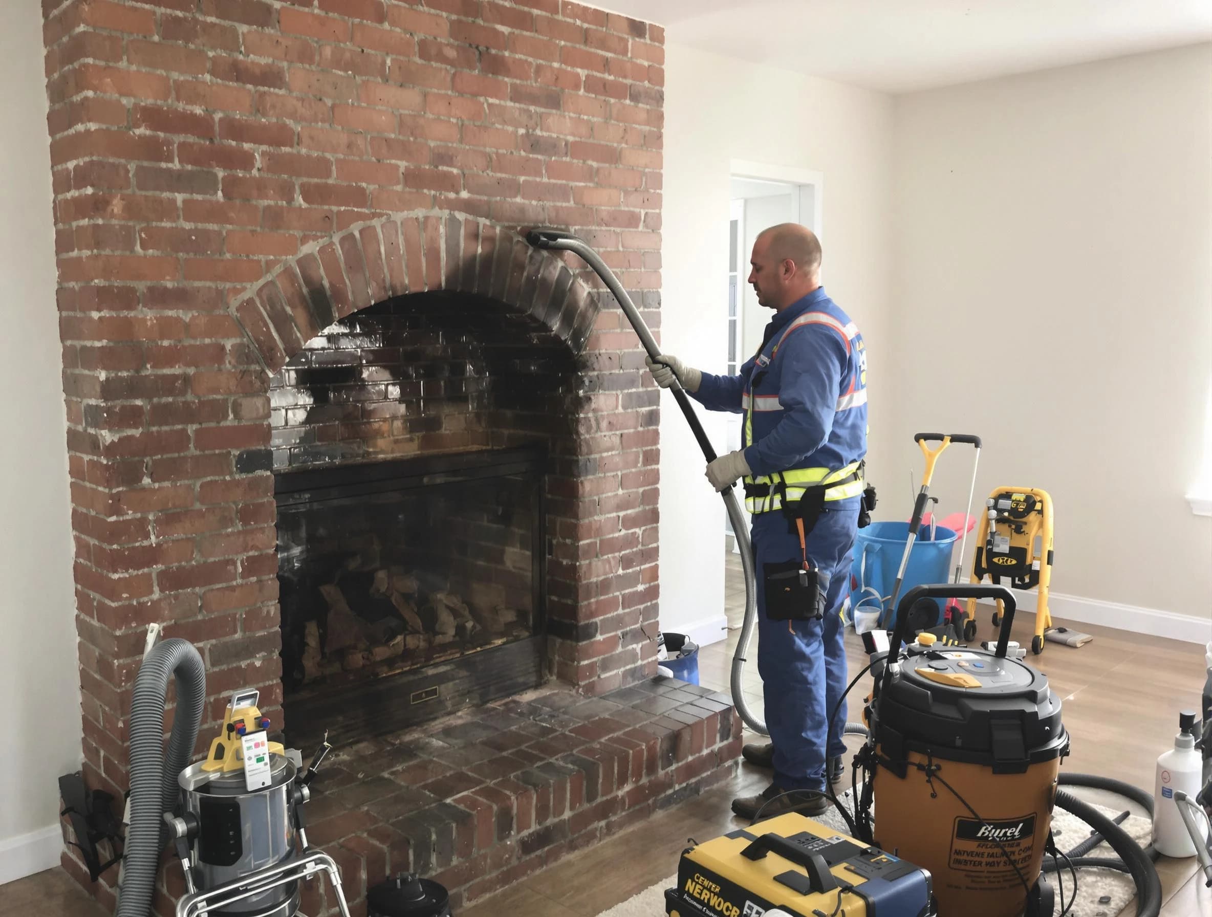 Egg Harbor Chimney Sweep expert performing detailed chimney sweep in Egg Harbor, NJ