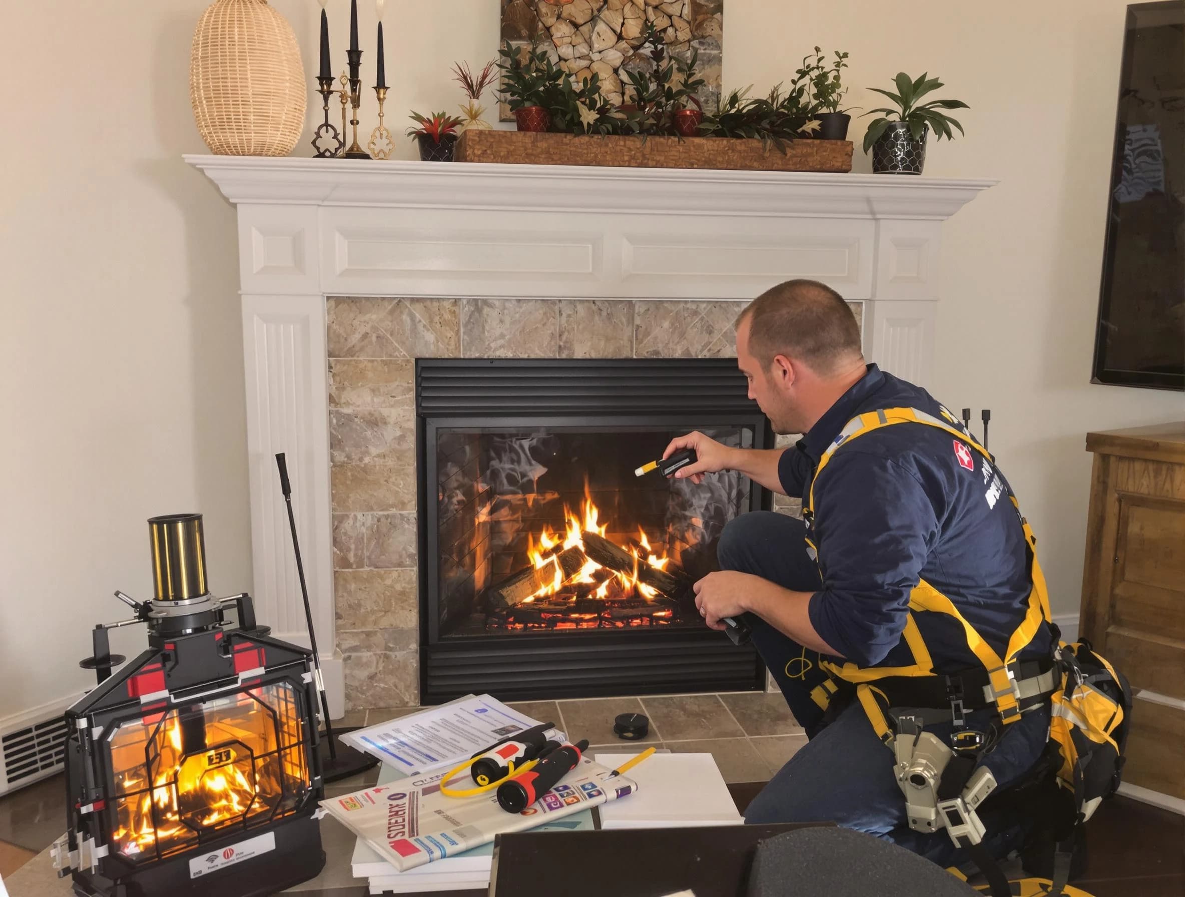 Safety-focused fireplace inspection by Egg Harbor Chimney Sweep in Egg Harbor, NJ